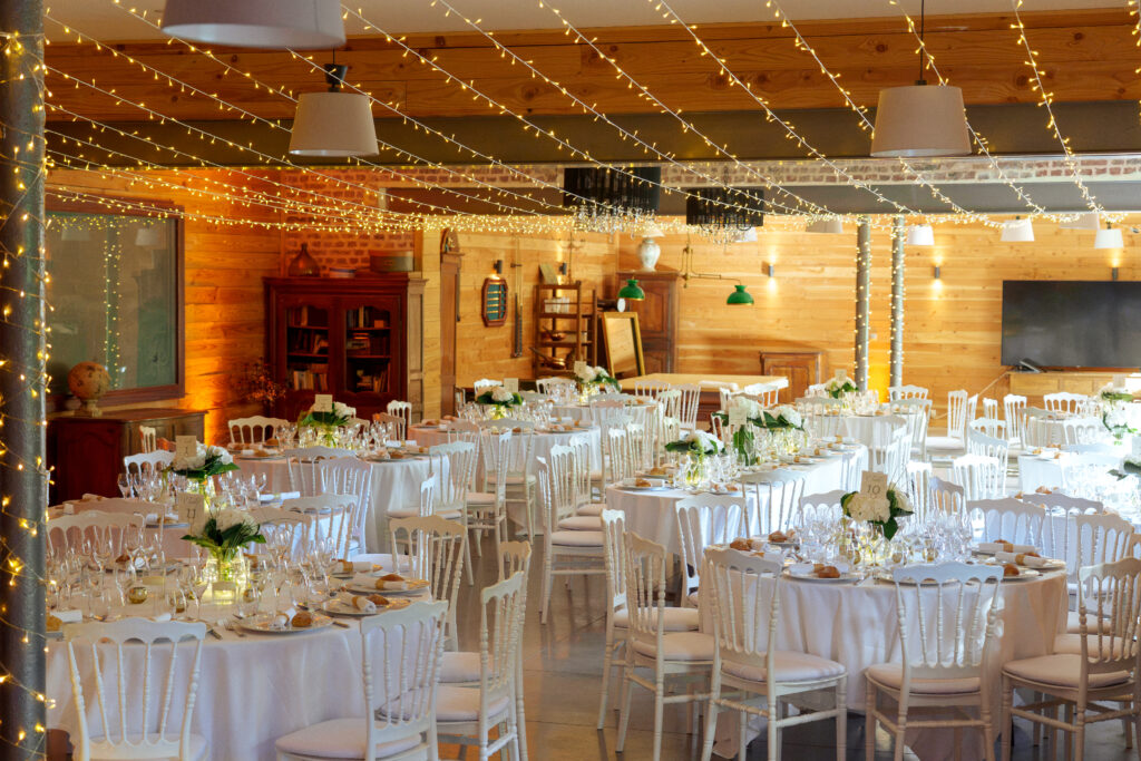 Mariage dans la salle des blés