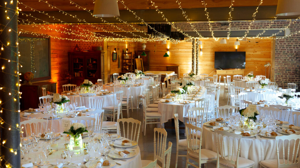 Mariage dans la salle des blés